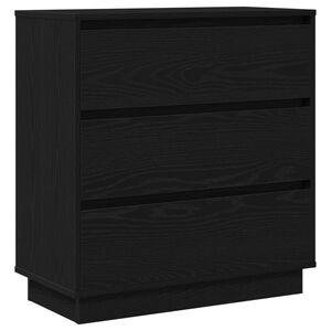 vidaXL Nachtkastje Zwart Eiken 71 x 34,5 x 75 cm Bewerkt hout