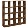 vidaXL Boekenkast 137,5x29x137,5 cm bewerkt hout gerookt eikenkleurig