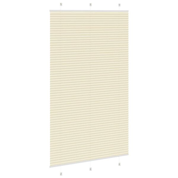vidaXL Pliss&eacute; rolgordijn 120x200cm stofbreedte 119,4cm polyester cr&egrave;me