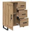 vidaXL Dressoir met lade Artisan Eiken 69,5 x 34 x 90 cm