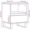 vidaXL Nachtkastje 40x35x50 cm bewerkt hout grijs sonoma eikenkleurig