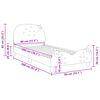vidaXL Bedframe voor kinderen met hoofdbord Roze 80 x 200 cm Fluweel