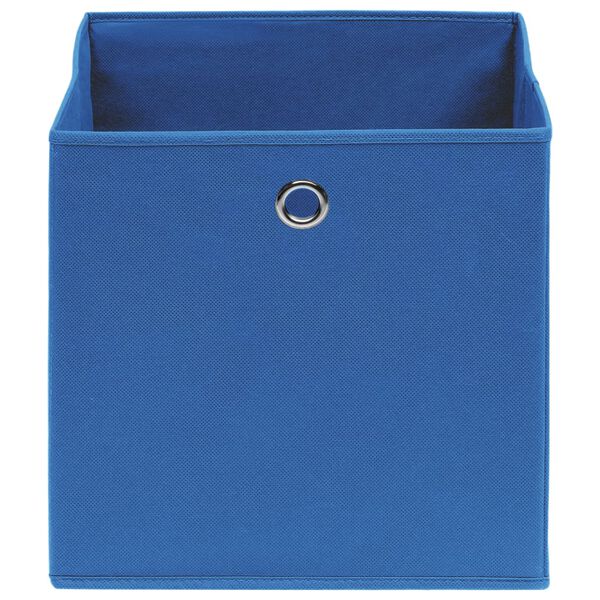 vidaXL Opbergboxen 10 st 28x28x28 cm nonwoven stof blauw