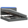 vidaXL LED Opslagbed met Matras Donkergrijs 200 x 200 cm Stof