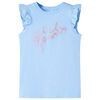 vidaXL Kindershirt met ruches aan de mouwen 104 lichtblauw