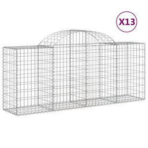 vidaXL Schanskorven 13 st gewelfd 200x50x80/100 cm ijzer