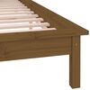 vidaXL Bedframe LED massief hout honingbruin 140x190 cm