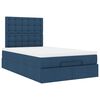 vidaXL Ottoman bed met matras en LED's 120x190 cm stof blauw