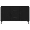 vidaXL Dressoir met lade Zwart eiken 100 x 36 x 60 cm Bewerkt hout