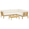 vidaXL 4 Stuk Garden Pallet Sofa Units Massief Acaciahout Licht Bruin