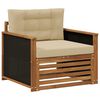 vidaXL Buiten Midden Sofa Naturel