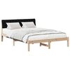vidaXL Bedframe Bruin en zwart 160 x 200 cm Massief grenenhout