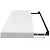 vidaXL Wandschap zwevend 80x23,5x3,8 cm MDF hoogglans wit