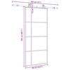 vidaXL Schuifdeur met beslagset 90x205 cm ESG glas zwart