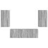 vidaXL TV Wandkast Set Wandgemonteerd 4 pcs Grijs Sonoma Bewerkt hout