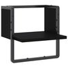 vidaXL Wandschap met stang 30x25x30 cm zwart