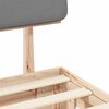 vidaXL Bedframe met Gevoerd Hoofdgedeelte Lichtgrijs 90 x 200 cm