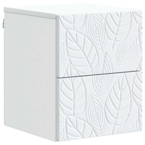 vidaXL Wandbeugel Bedkast Wit 34,5 x 33 x 40 cm Bewerkt hout