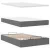 vidaXL Ottoman bed met matras en LED's 120x200cm stof donkergrijs