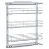 vidaXL Draadmand uittrekbaar 3-laags 47x15,5x55,5 cm zilverkleurig