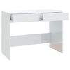 vidaXL Bureau 101x50x76,5 cm spaanplaat hoogglans wit