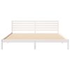 vidaXL Bedframe met hoofdeinde Wit 200 x 210 cm Massief grenenhout
