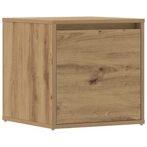vidaXL Opbergbox met lade 40,5x40x40 cm bewerkt hout artisanaal eiken