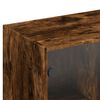 vidaXL Boekenkast met deuren 136x37x142 cm hout gerookt eikenkleurig