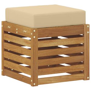 vidaXL Buitenstoolbank Massief Acaciahout Naturel