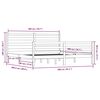 vidaXL Bedframe massief grenenhout grijs 200x200 cm