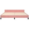 vidaXL Bedframe met hoofdeinde fluweel roze 180x200 cm
