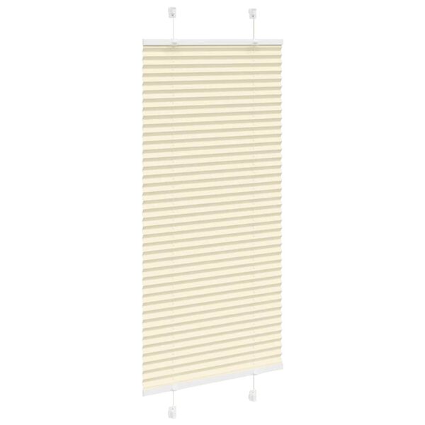 vidaXL Pliss&eacute; rolgordijn 65x150 cm stofbreedte 64,4 cm polyester cr&egrave;me