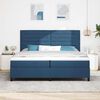 vidaXL Boxspringbed met matras met hoofdeinde Blauw 200 x 200 cm Stof