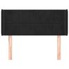 vidaXL Hoofdbord met randen 83x16x78/88 cm fluweel zwart