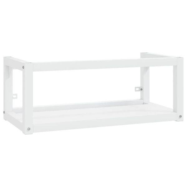 vidaXL Wastafelframe wandgemonteerd 79x38x31 cm ijzer wit