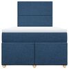 vidaXL Boxspring met matras stof blauw 120x190 cm