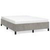 vidaXL Bedframe zonder matras 140x200 cm fluweel lichtgrijs