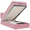vidaXL Ottoman bed met matras 90x200cm fluweel roze