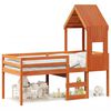 vidaXL Hoogslaper met dak massief grenenhout wasbruin 90x190 cm