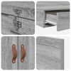 vidaXL Opbergbedframe met lade Grijs Sonoma 120 cm Bewerkt hout