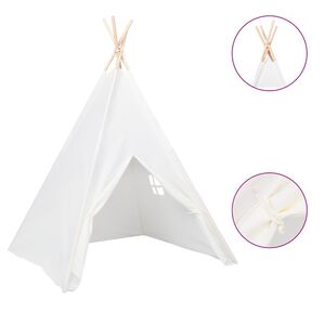 vidaXL Kindertipitent met tas 120x120x150 cm peachskin wit