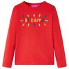 Kindershirt met lange mouwen 116 rood