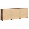 vidaXL LED Sideboard Oudhout 181,5 x 37 x 67 cm Bewerkt hout