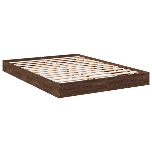 vidaXL Bedframe zonder matras bewerkt hout bruin eikenkleur 120x200 cm