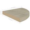 vidaXL Hoekschap zwevend 35x35x3,8 cm MDF eikenkleurig