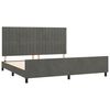 vidaXL Bedframe zonder matras 200x200 cm fluweel donkergrijs