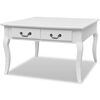 vidaXL Salontafel met 4 lades wit