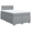vidaXL Boxspring met matras stof lichtgrijs 120x190 cm
