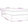 vidaXL Boxspring met matras stof donkerbruin 100x200 cm