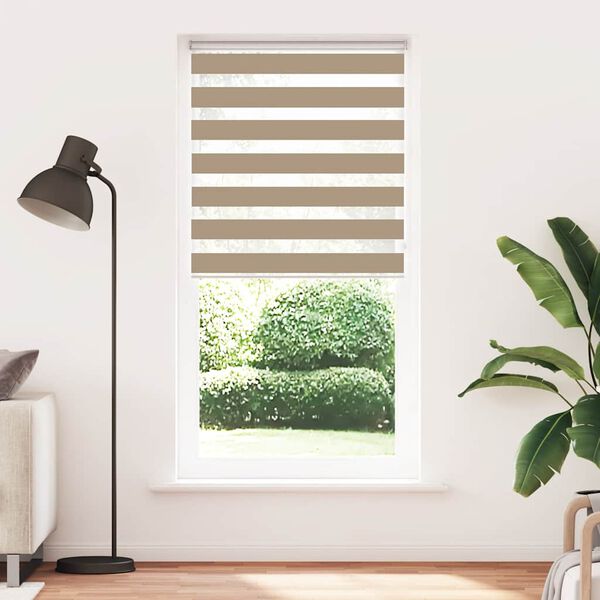 vidaXL Zebra Blind 110x230 cm stofbreedte 105,9 cm polyester zandbruin